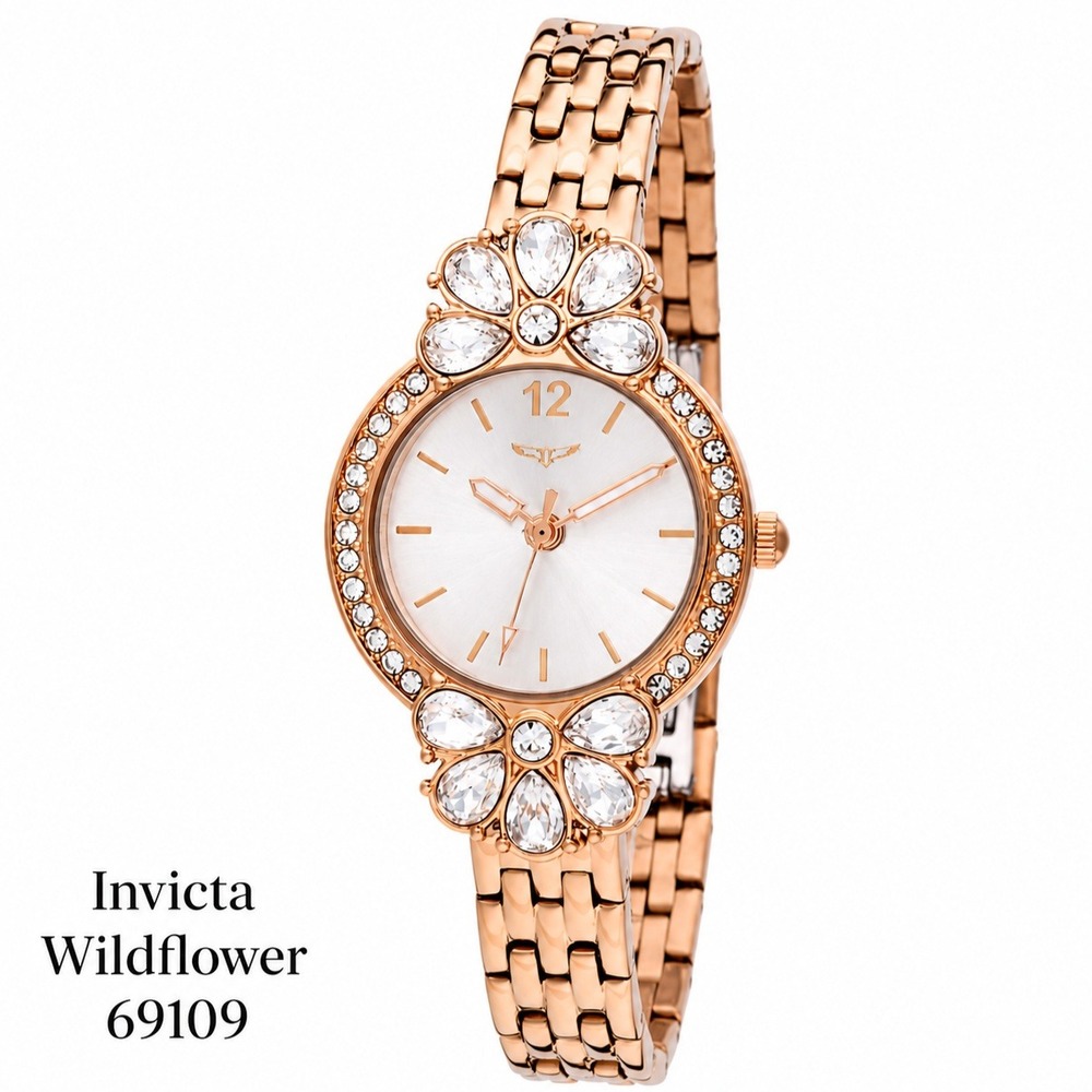NEW Invicta‎ Wildflower Women's Watch - 30mm, Rose Gold (69109) #0503